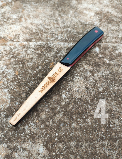 105mm bcFull Tang Sloyd Knife Black Diamond Red