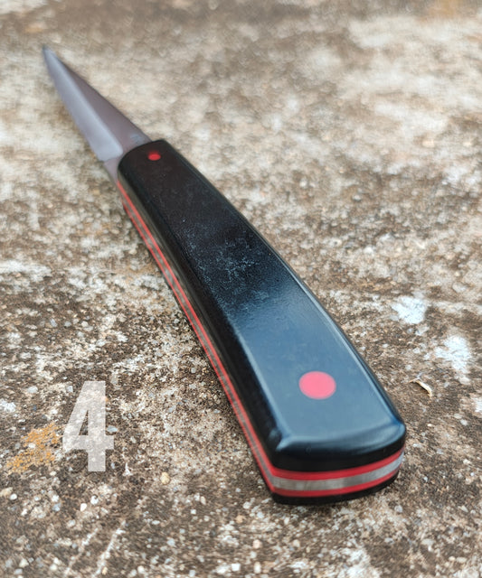 105mm bcFull Tang Sloyd Knife Black Diamond Red