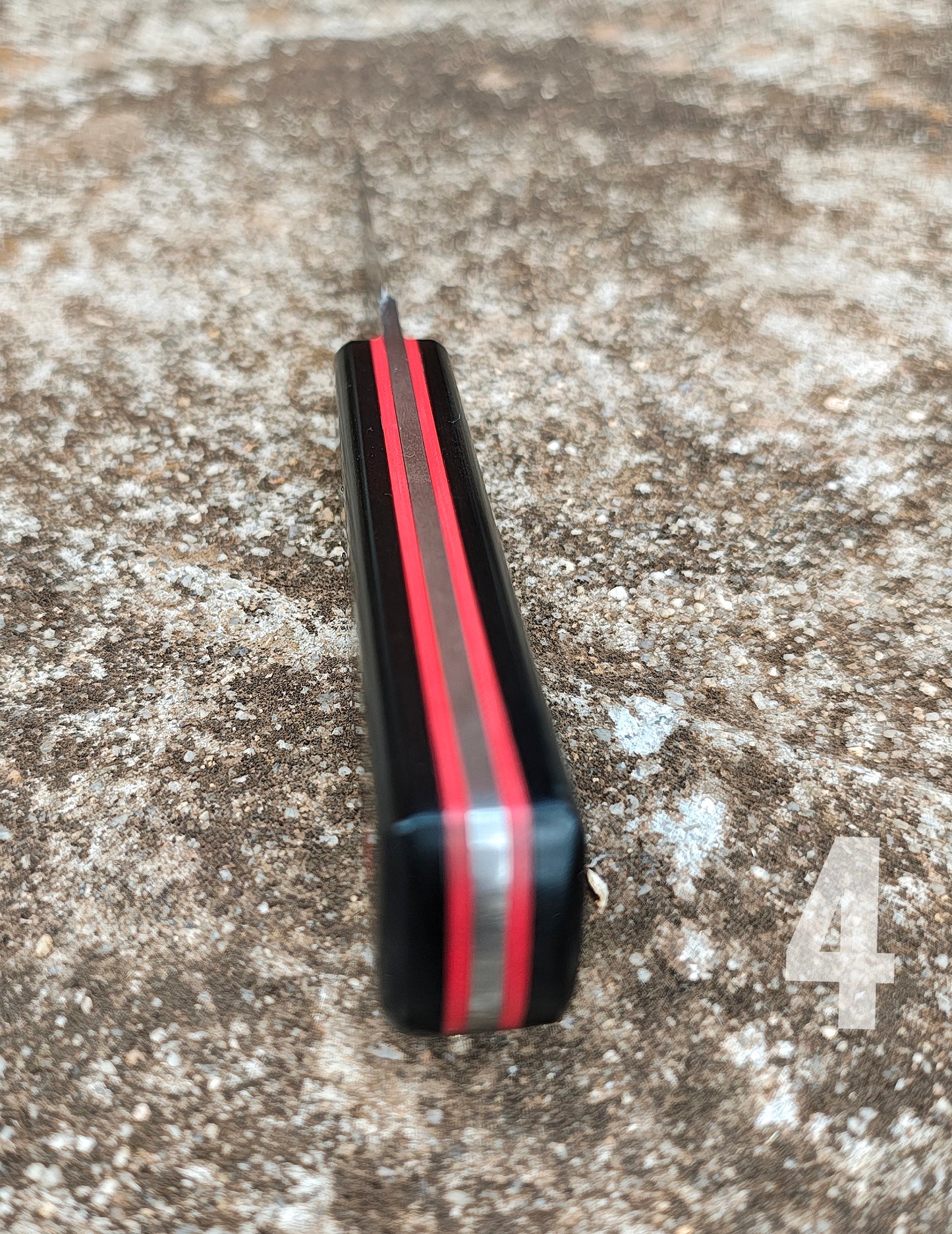 105mm bcFull Tang Sloyd Knife Black Diamond Red