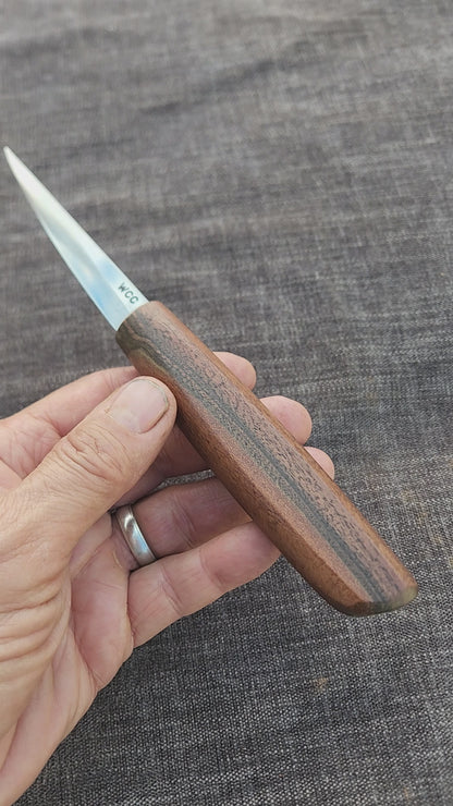 "Valkyrie" 85mm Traditional Sloyd - Turkish Walnut
